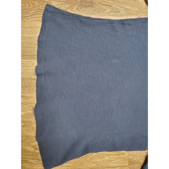 Christina Lehr Women's Size 2 Top Navy Waffle Long Sleeve T Shirt Lightweight - Picture 3 of 12